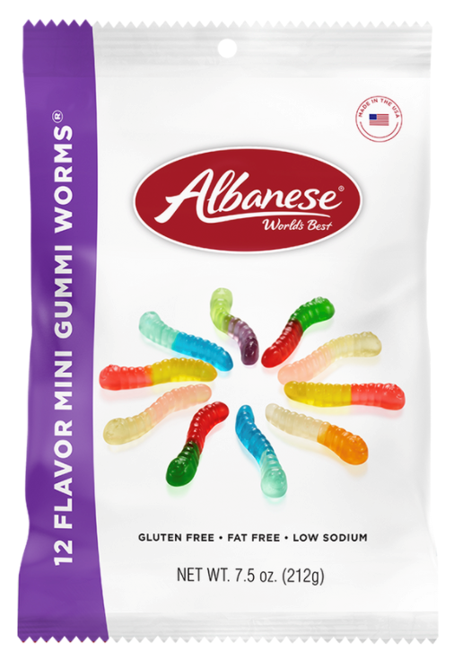 Albanese 12 Flavor Mini Gummi Worms 7.5oz