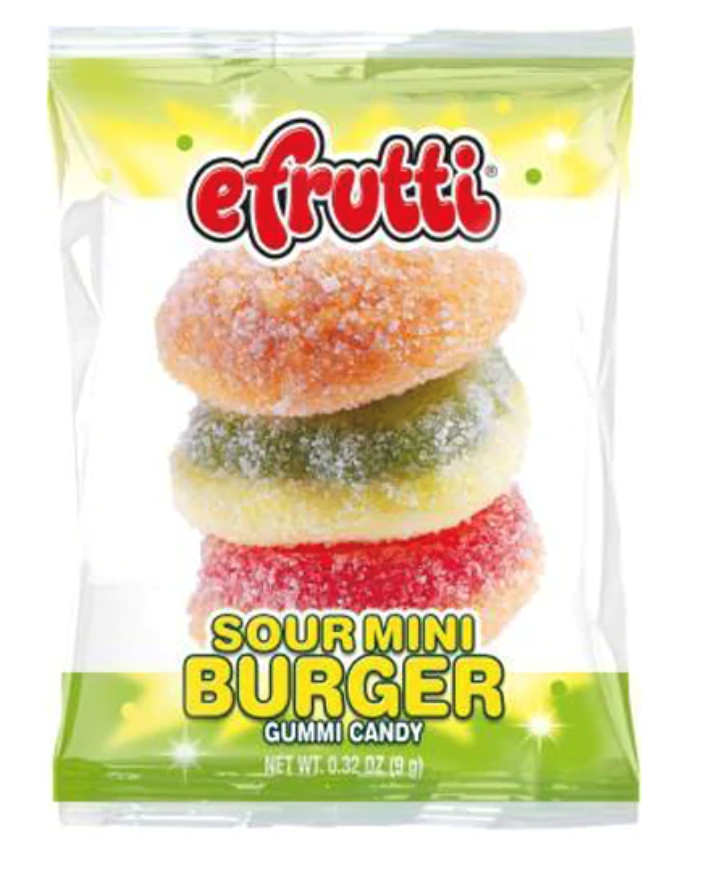 efrutti Sour Mini Burger Gummi Candy 0.32oz