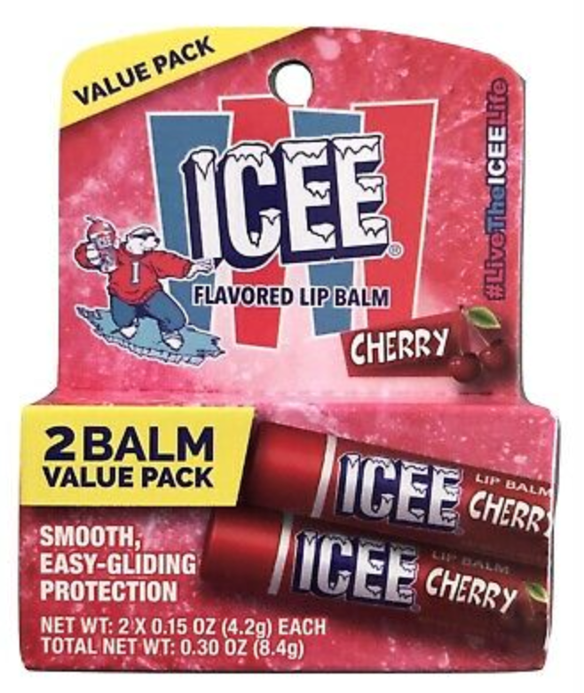Icee Cherry Lip Balm 2pk