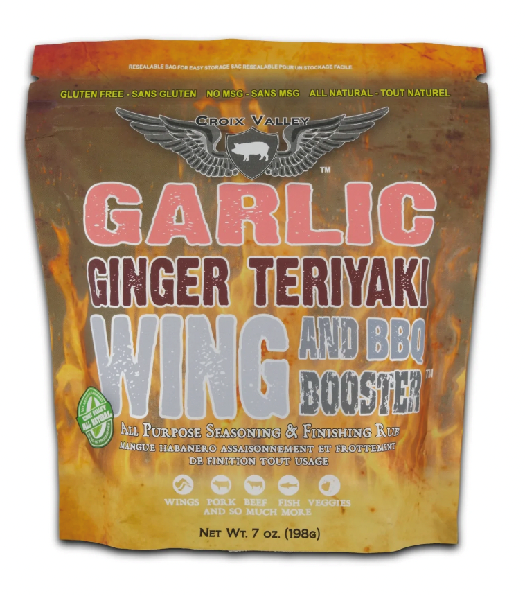 Croix Valley Garlic Ginger Teriyaki Wing and BBQ Booster 7oz
