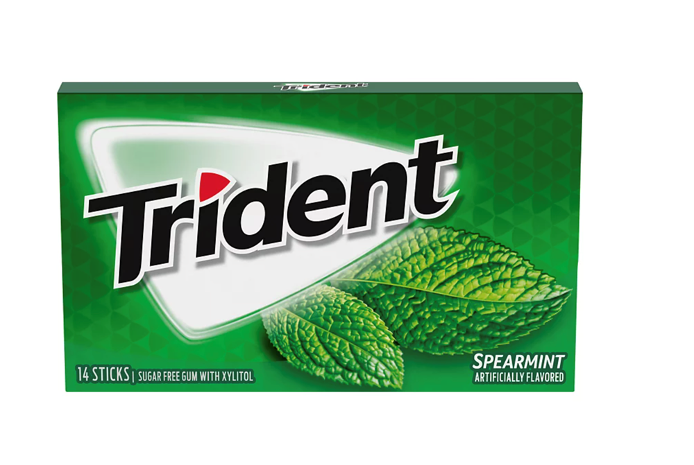 Trident Spearmint Sugar Free Gum 14pc