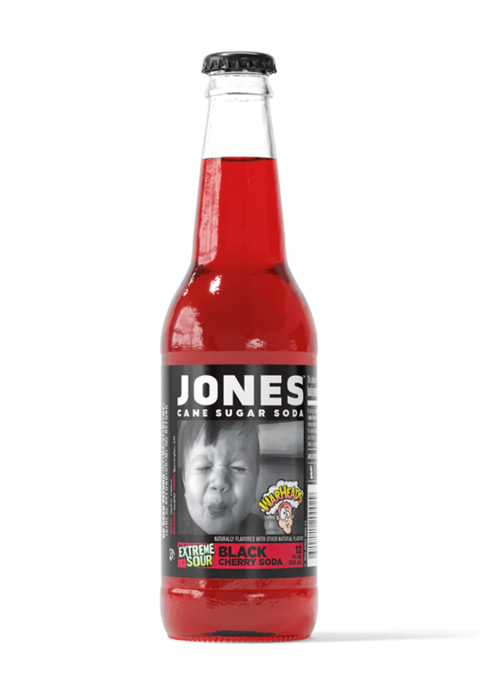 Jones x Warheads Extreme Sour Black Cherry Soda 12oz