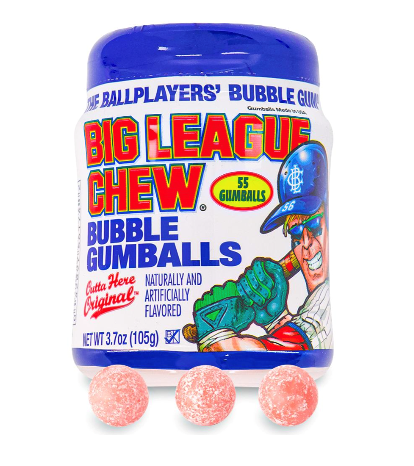 Big League Chew Bubble Gumballs Tub 3.7oz