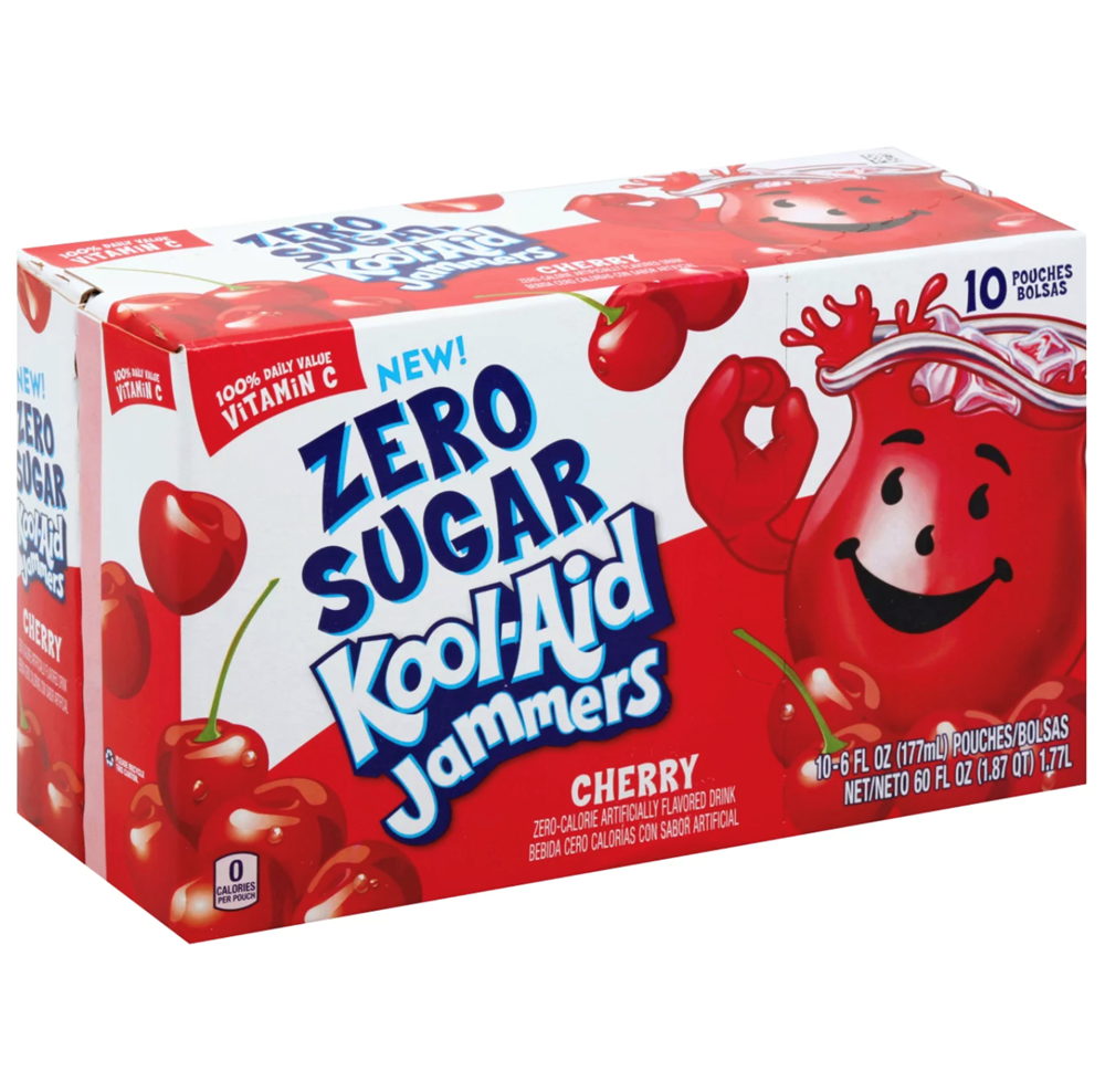 Kool Aid Zero Sugar Jammers Cherry 60oz (10ct) (BEST BY: JAN 2024)