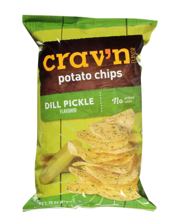 Crav'n Flavor Dill Pickle Potato Chips 7.75oz