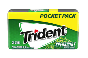 Trident Spearmint Sugarfree Gum 28pc