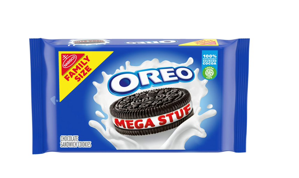Oreo Mega Stuff Chocolate Sandwich Cookies Family Size 17.6oz (BEST BY: OCT 25)