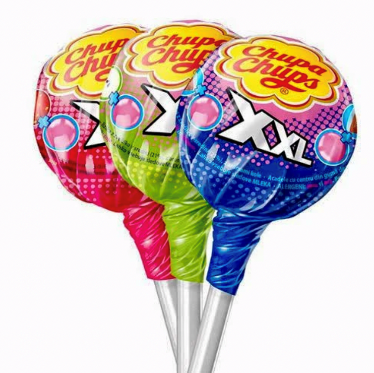 Chupa Chups XXL Lollipop with Bubble Gum 1pc