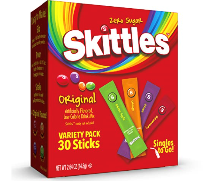 Skittles Singles To Go Drink Mix Variety Pack 30Ct 2.6oz