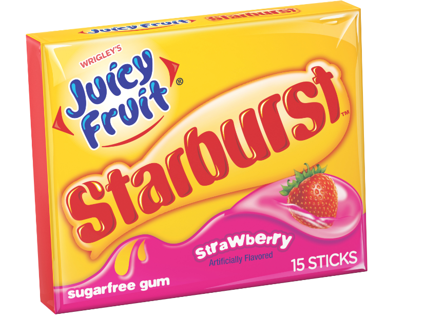 Juicy Fruit Starburst Strawberry Gum 15oz