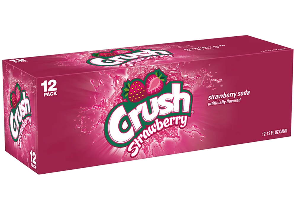 Crush Strawberry Soda 12 Pack / 12 oz cans (BEST BY: AUG 2023)