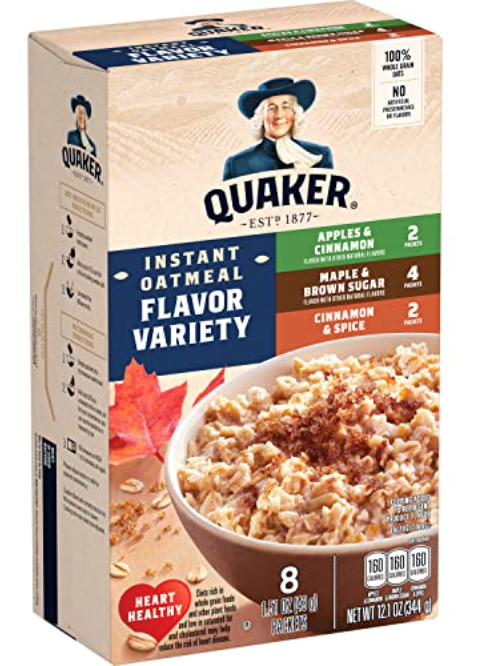 Quaker Instant Oats Variety Pack 12.1oz (BEST BY: FEB 25)