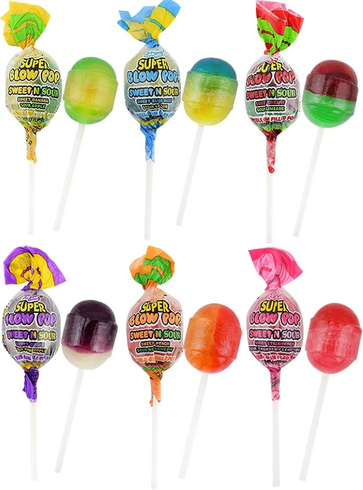 Charms Super Blow Pop Sweet/Sour Assorted Single
