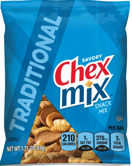 Chex Mix Traditional Snack Mix 1.75oz (BEST BY: APR 2024)