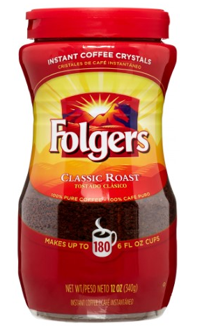 Folgers Medium Classic Roast Instant Coffee Crystals