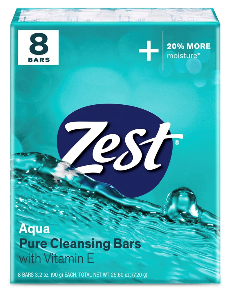 Zest Aqua Soap 8 Bars 4oz