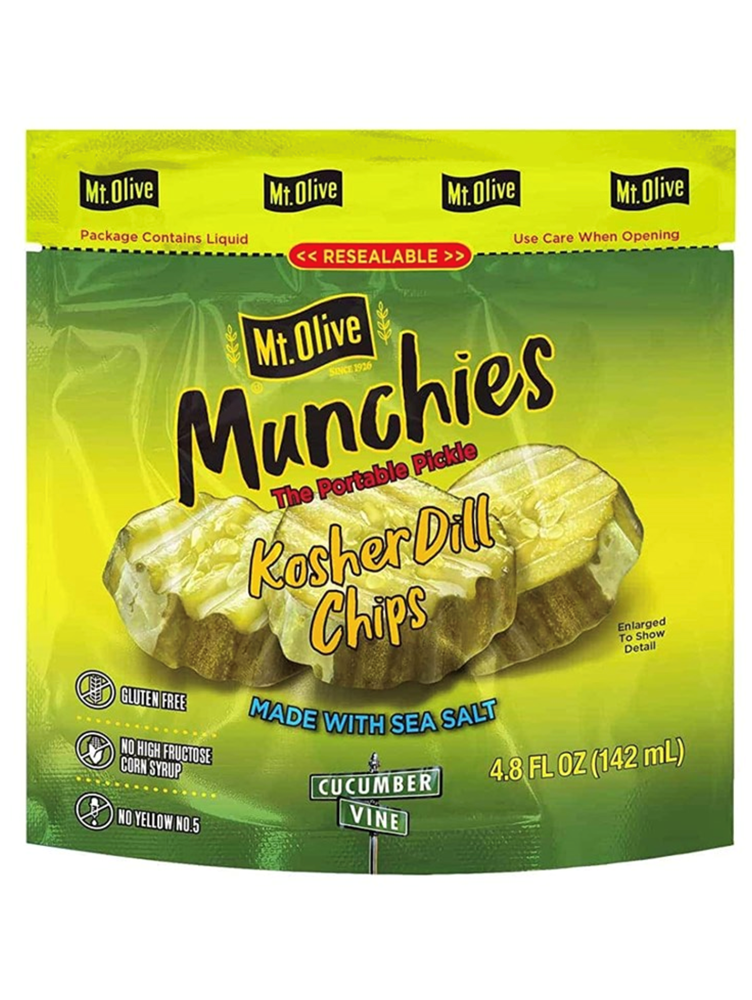 Mt. Olive Munchies Kosher Dill Chips 4.8oz (BEST BY: DEC 2023)