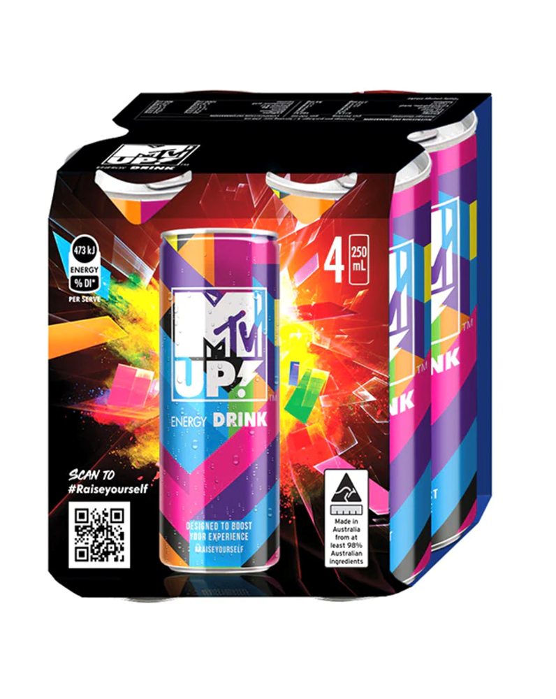 MTV UP! Energy Drink 4 Pack