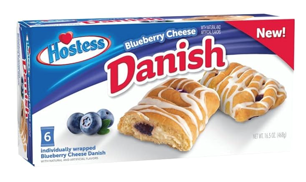 Hostess Blueberry & Cream Cheese Danish 6 Pack