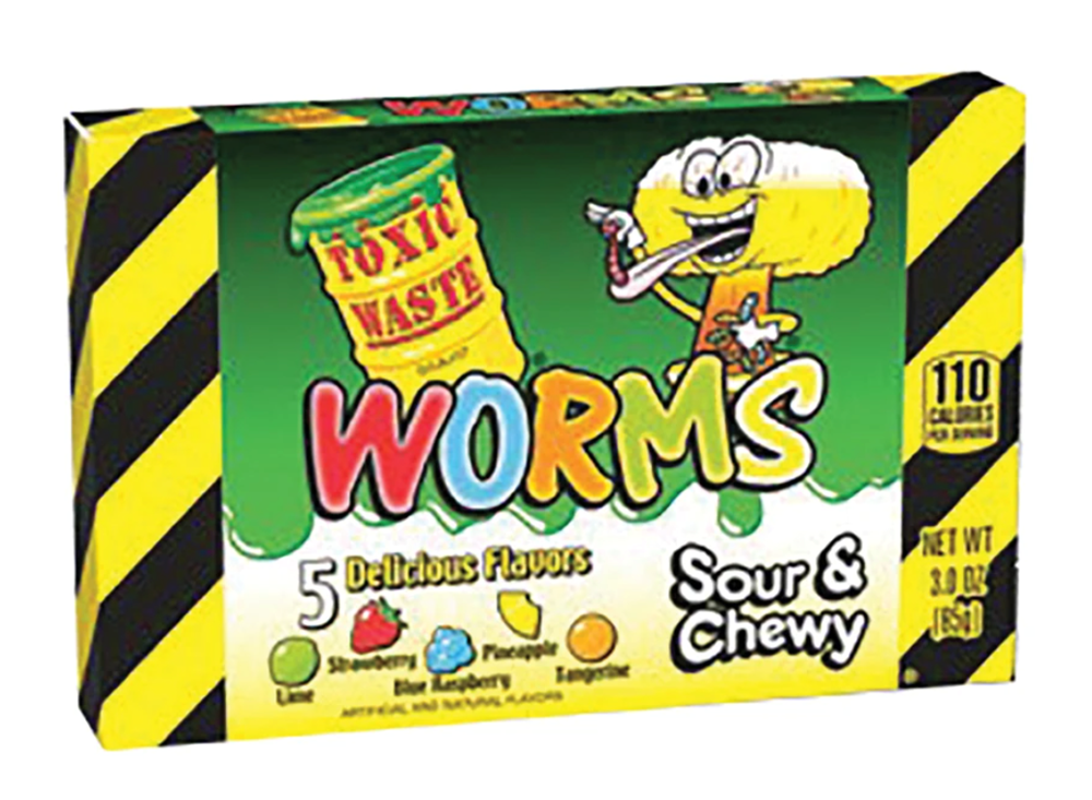 Toxic Waste Sour Worms 3oz (BEST BY: MAR 2024)