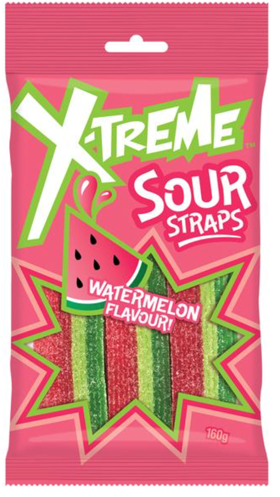 Xtreme Sour Straps Watermelon 5.6oz USAFoods