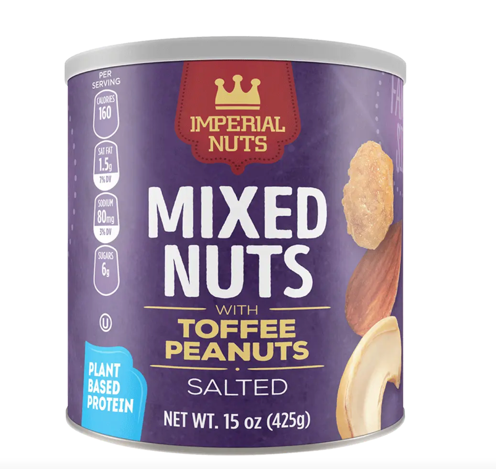 Imperial Nuts Mixed Nuts with Toffee Peanuts 15oz (BEST BY: JAN 25)