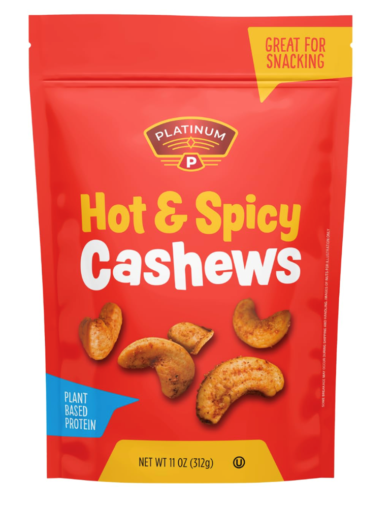 Platinum Hot & Spicy Cashews 11oz