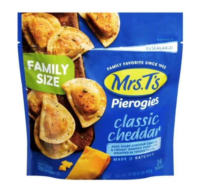 Mrs. T's Frozen Pierogies Classic Cheddar 32oz (Click & Collect Only)