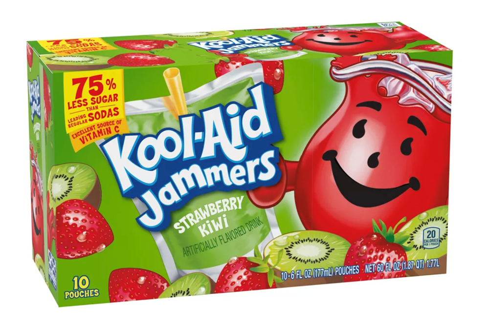 Kool Aid Jammers Strawberry Kiwi Flavoured Drink 60oz (10ct) (BEST BY: AUG25)
