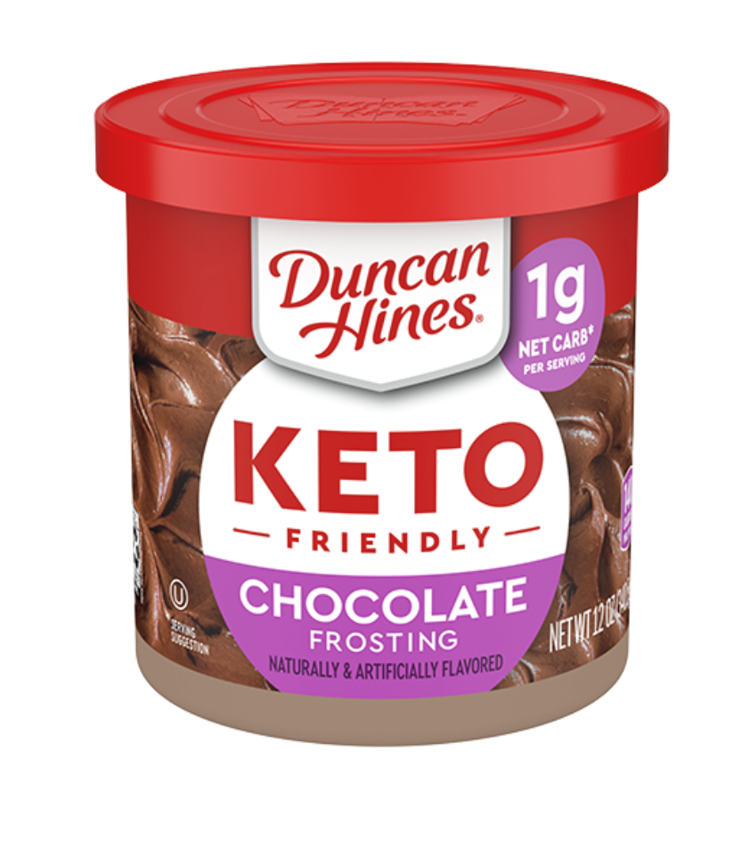 Duncan Hines Keto Friendly Chocolate Frosting 12oz (BEST BY: JAN 25)