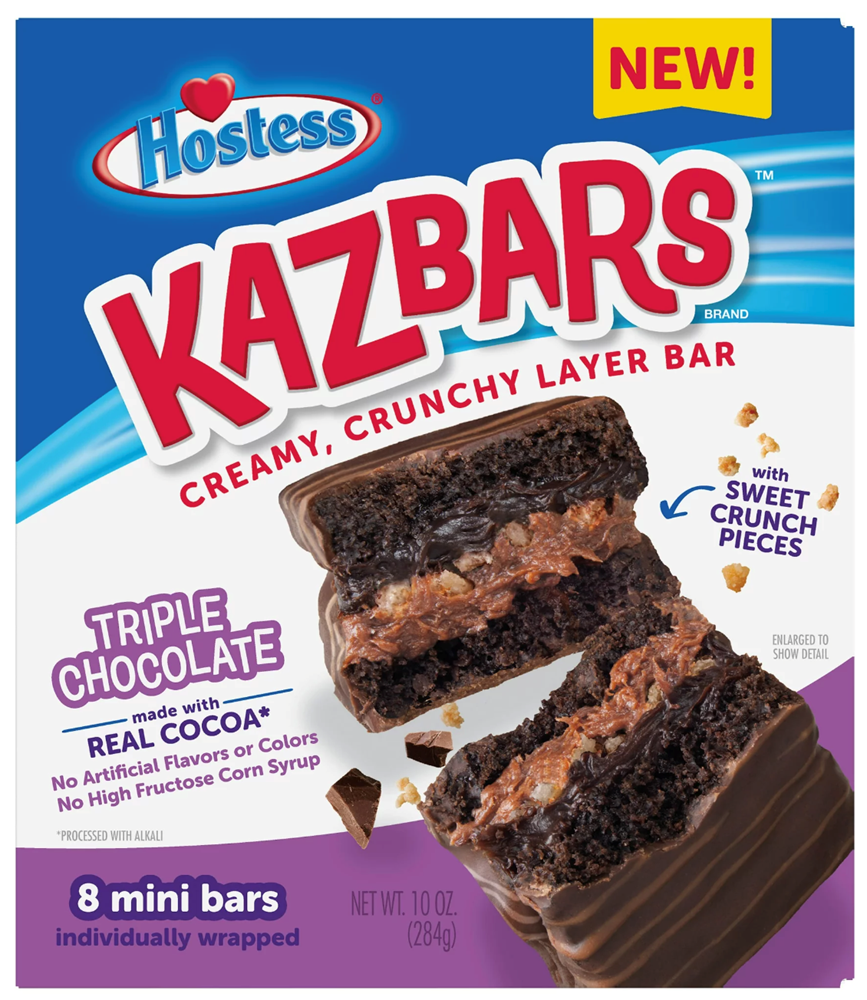 Hostess Kazbars Triple Chocolate Bars 10oz