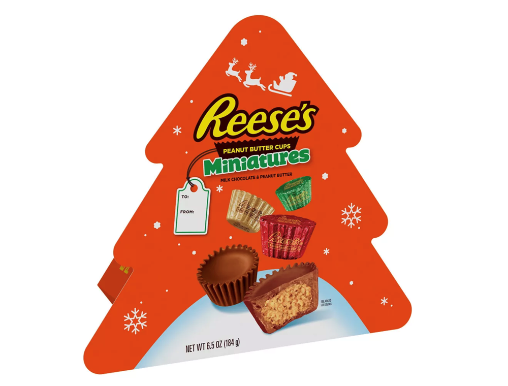 Reese's Peanut Butter Cups Miniatures Tree Shaped Gift Box 6.5 oz