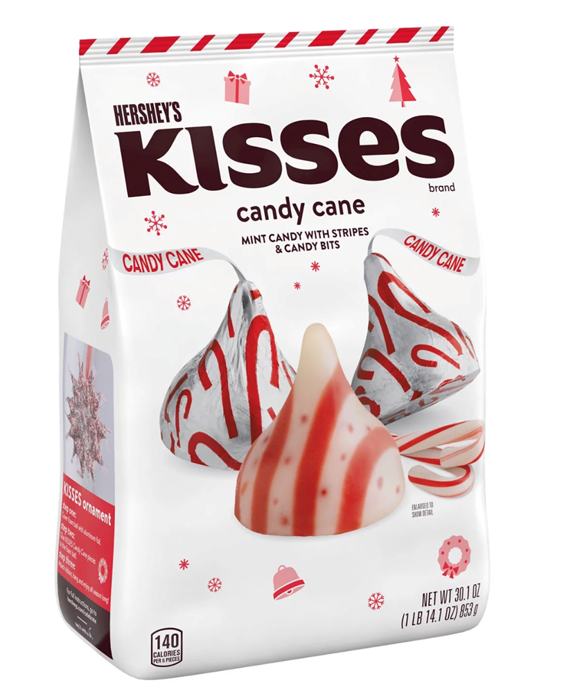 Hershey's Candy Cane Kisses Bulk Bag 30.1 oz