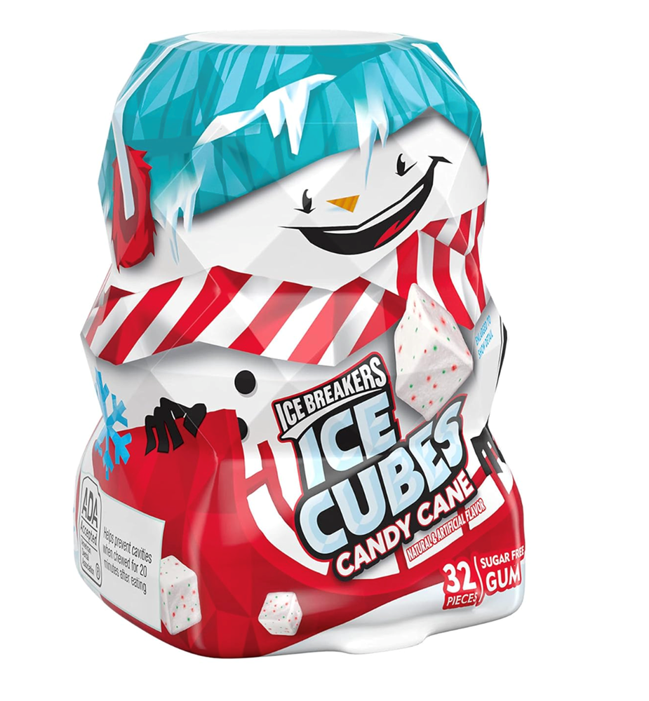Ice Breakers Ice Cubes Candy Cane Gum 2.6oz
