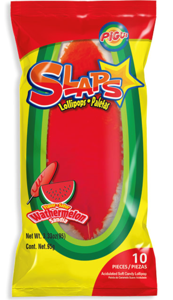 Slaps Lollipops Watermelon 10 Pieces 3.33oz