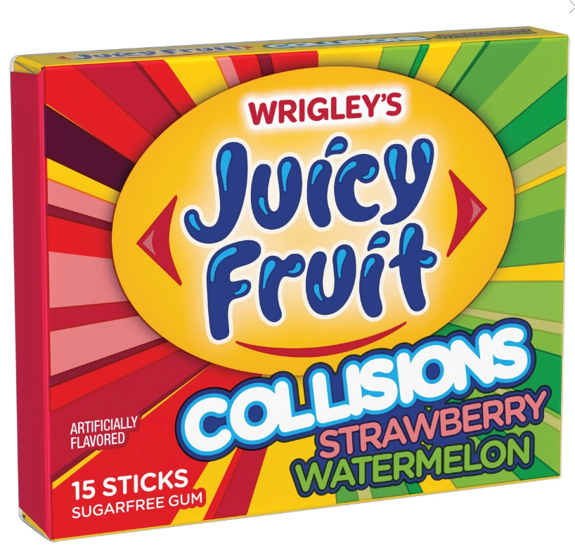 Juicy Fruit Collisions Strawberry & Watermelon 15 Sticks