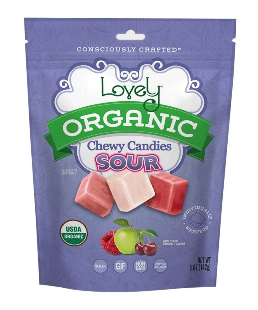 Lovely Candy Co. Organic Sour Chewy Candies 5oz