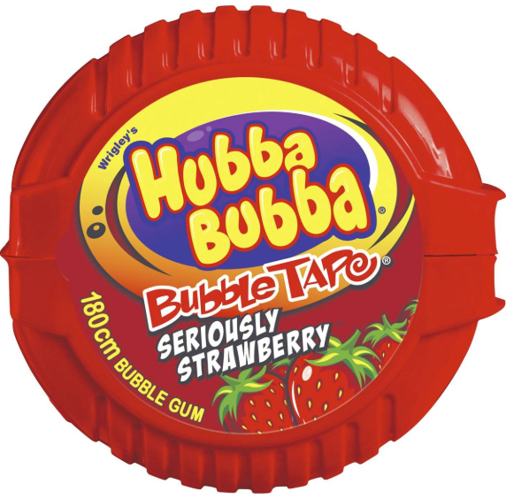 Hubba Bubba Seriously Strawberry Bubble Tape 6ft