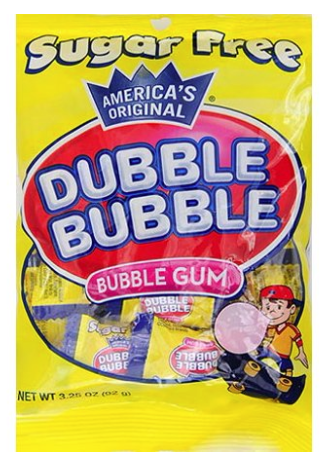 Dubble Bubble Sugar Free Bubble Gum 3.25oz