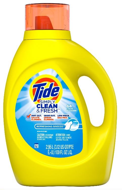 Tide Simply Clean and Fresh Liquid Laundry Detergent 100oz