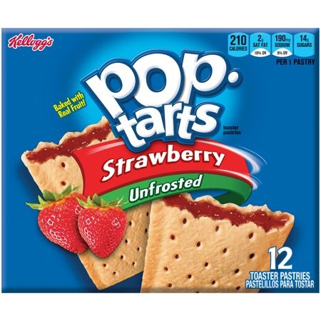 Pop Tarts Unfrosted Strawberry 12 Pack (BEST BY: SEP2025)
