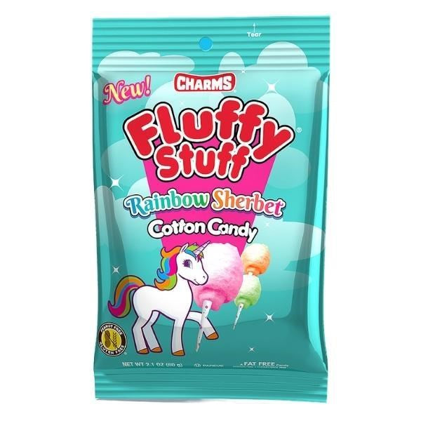 Charms Fluffy Stuff Rainbow Sherbert Cotton Candy 2.1oz