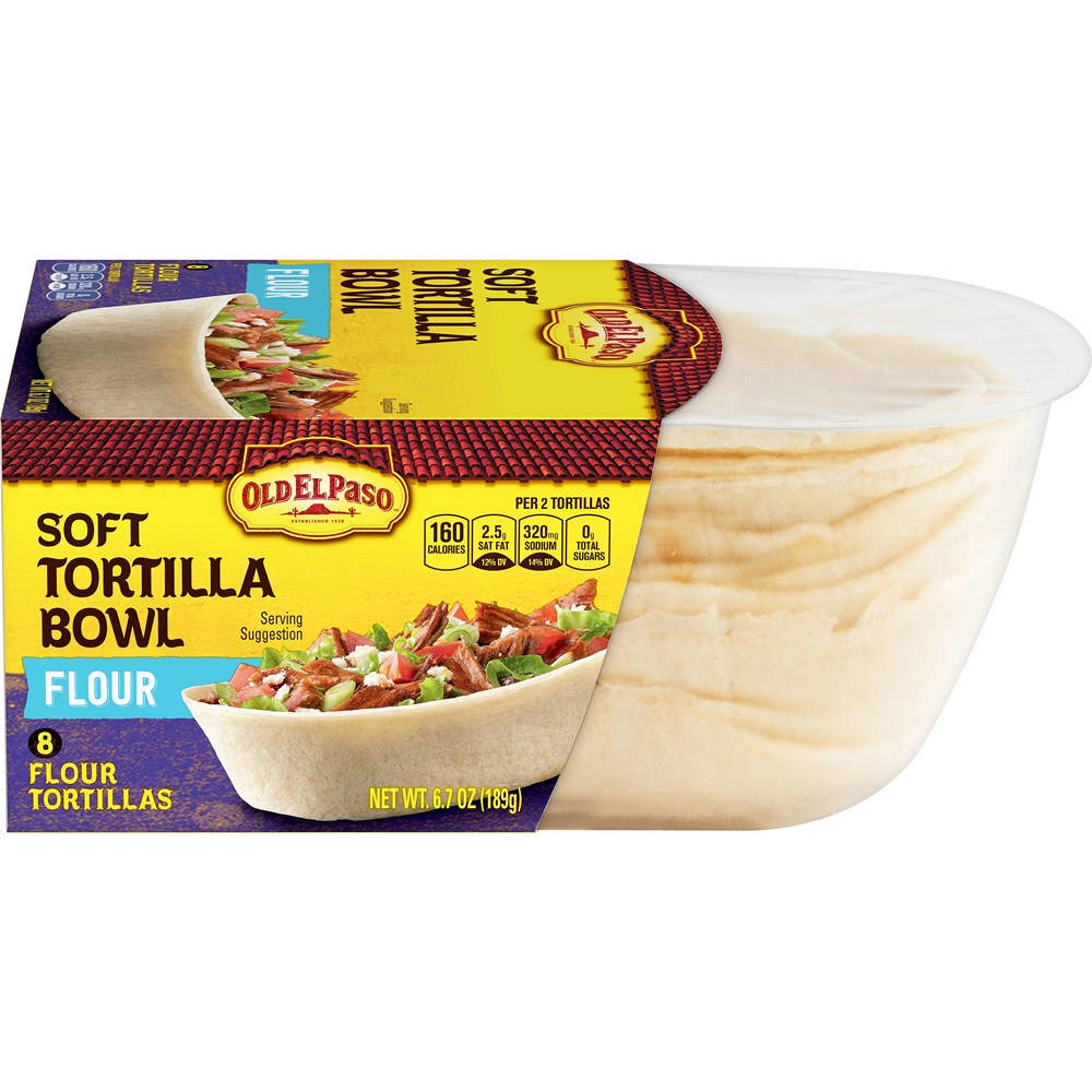 Old El Paso Soft Tortilla Bowls 8ct (BEST BY: JULY 2023)