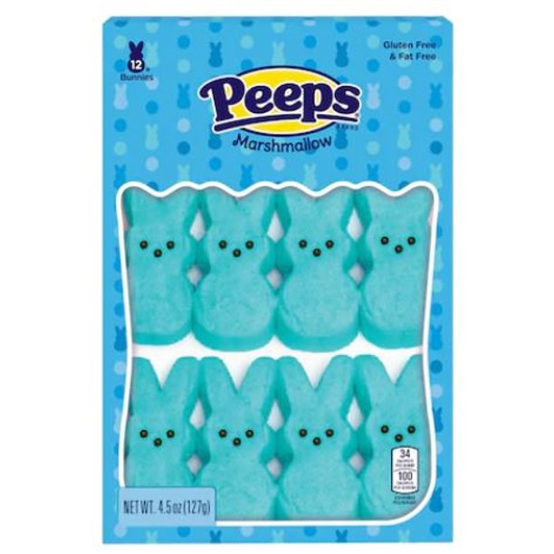Peeps Marshmallow Bunnies Blue 12ct