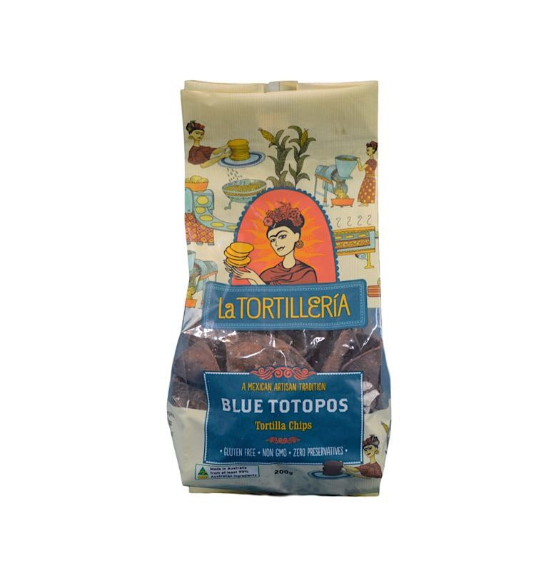 La Tortilleria Blue Totopos Tortilla Chips 200g