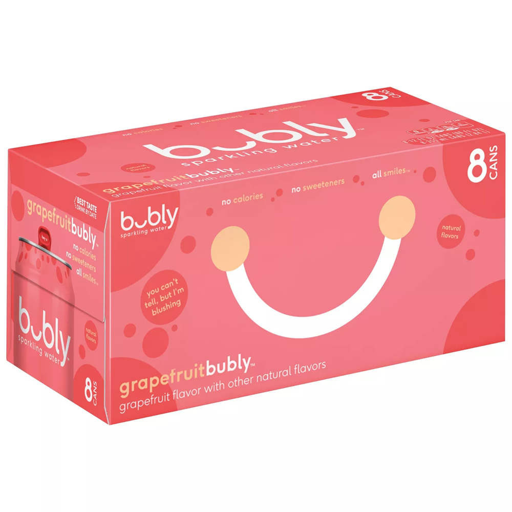 Bubly Grapefruit Sparkling Water 8 Pack / 12oz cans
