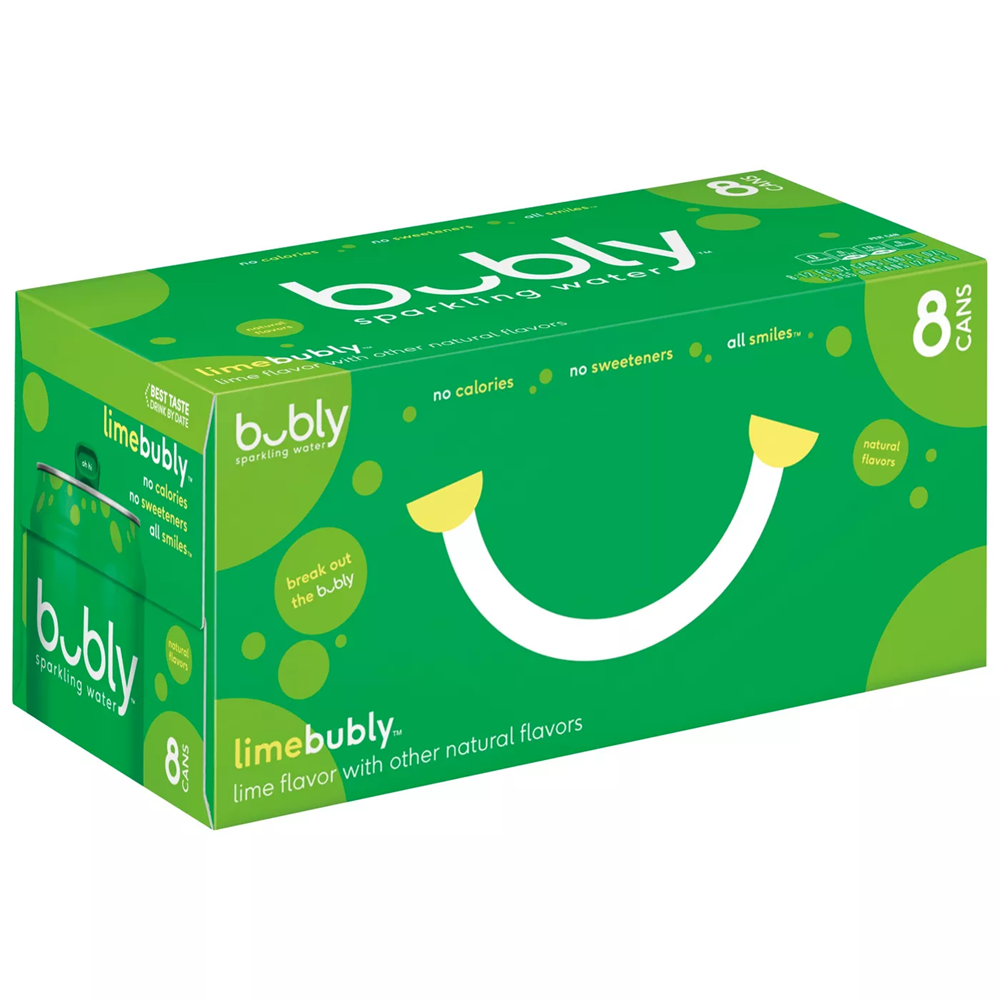 Bubly Lime Sparkling Water 8 Pack / 12oz cans