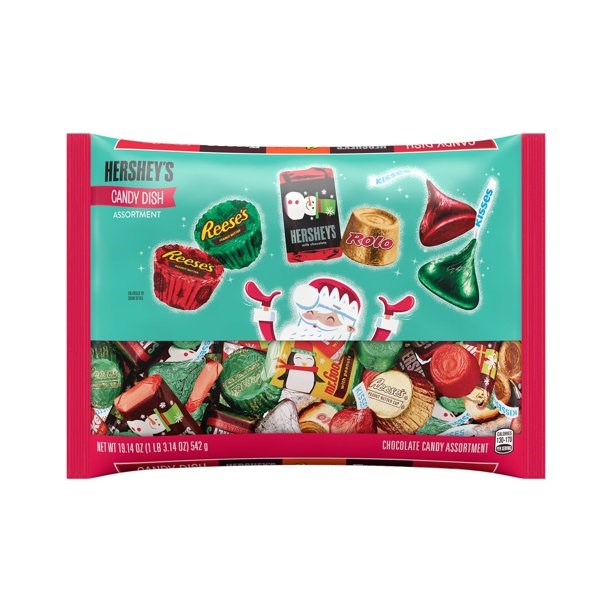 Hershey's Xmas Candy Dish Mini's Assortment 19.44oz