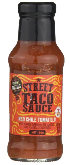 Culinary Tours Red Chile Tomatillo Street Taco Sauce 10.5oz