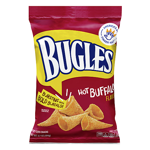 Bugles Hot Buffalo Flavor Crispy Corn Snacks 3.7oz